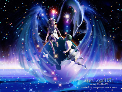 Anime Kagaya Zodiac Constellation Gemini Wings  Gaming Mat Desk 7530
