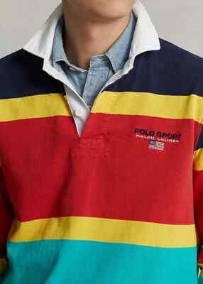 MEN'S SZ L RALPH LAUREN POLO SPORT CLASSIC FIT RUGBY SHIRT