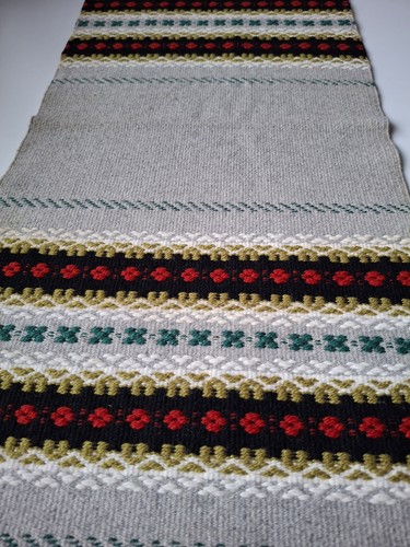 Swedish vintage wool table runner table cloth - Picture 6 of 11