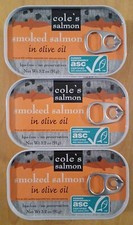 COLES SMOKED SALMON 3.2 Ounce Pack of 6