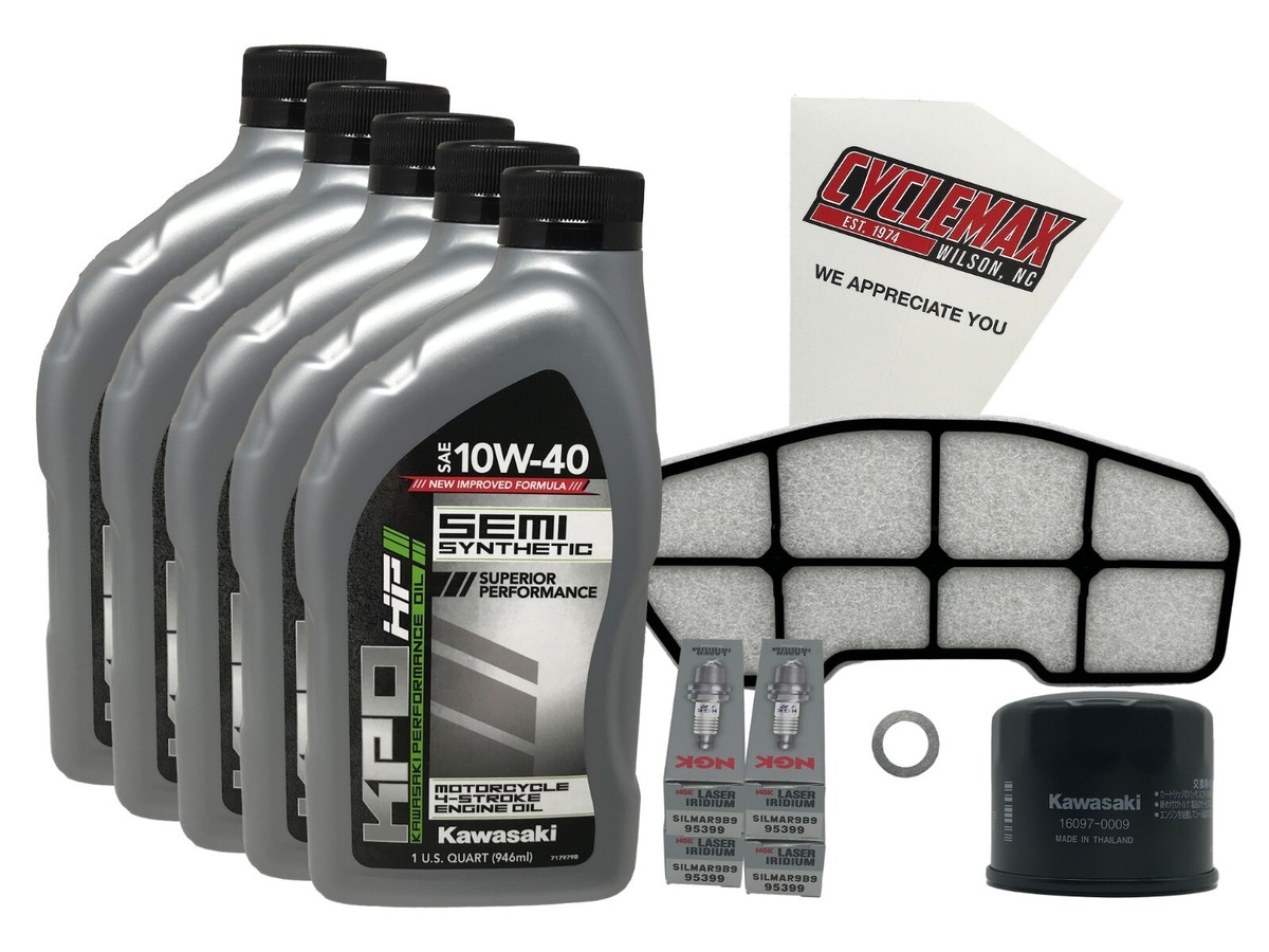 Cyclemax Semi-Synthetic Tune Up Kit w/ Plugs fits Kawasaki 2015