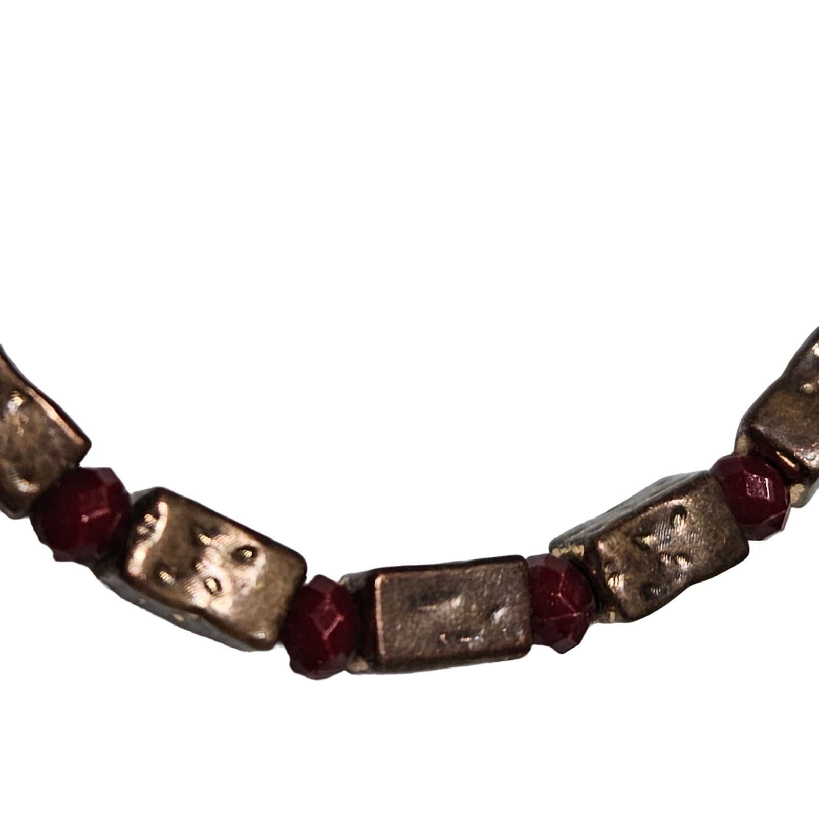 Handcrafted Rectangular Beaded Stretch Bracelet R… - image 2