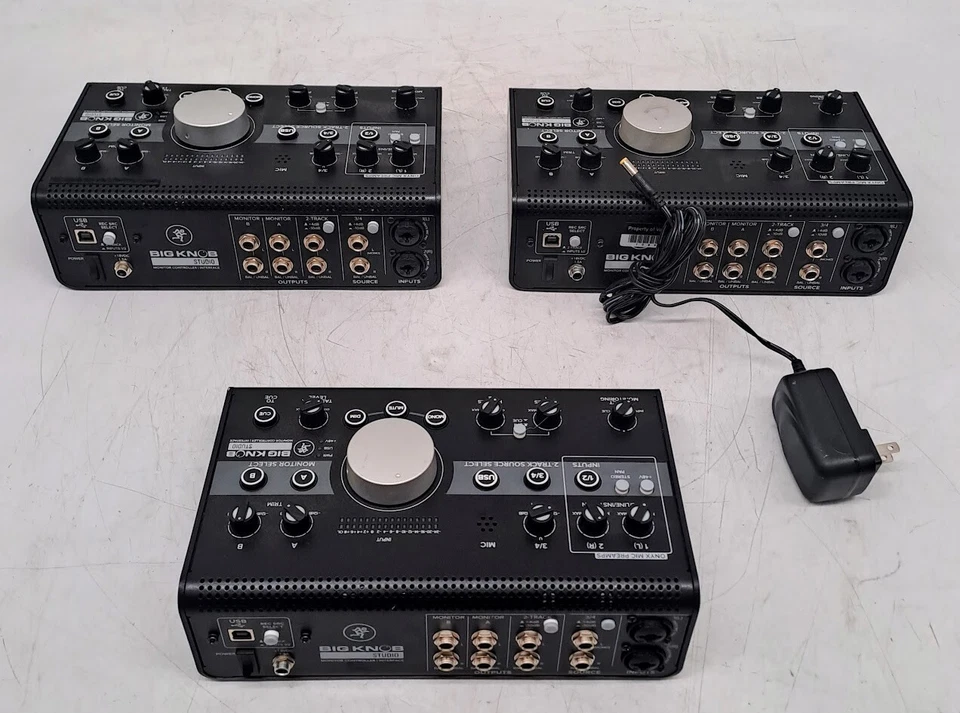 3X Mackie Big Knob Studio Recording Monitoring Controller USB Interface FOR PART - Image 3 of 4