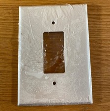 NIP Mulberry 883C Metal White Switch Cover Made in USA Single Unit Heavy Duty