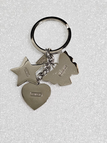 NEW Coach Star Butterfly Heart Multi Mix Key Fob Keychain Ring Bag Purse Charm - 第 4/5 張圖片