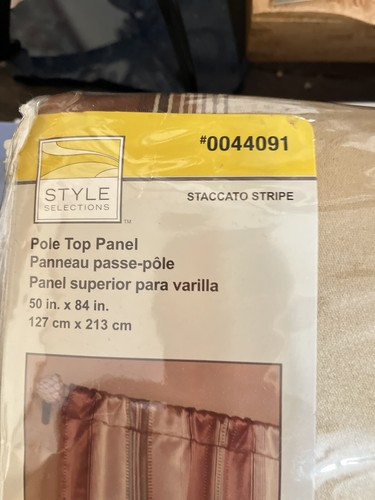 2 Designables Cinn. Staccato Stripe Pole Top Panels Curtains, Drapes 50" x 84" - Picture 9 of 9