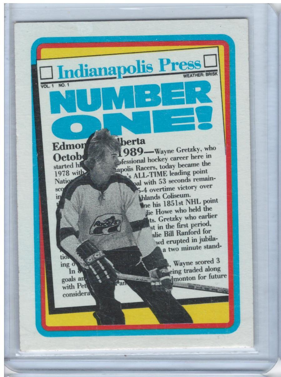 Wayne Gretzky 1990-91 O-Pee-Chee #1 Indianapolis Racers