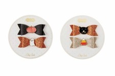 Mud Pie H0 Halloween Baby Girl Hair Glitter Felt Bow Clip 2pc Set - Choose