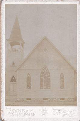 1880s Schrank Karte Foto Halterung Stechpalme Nj Westcreek Kirche Außen Blick