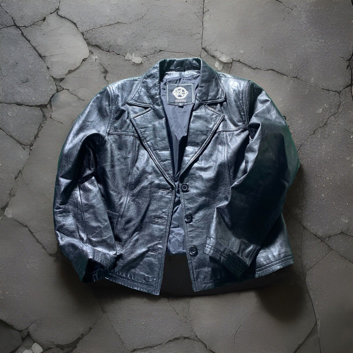ヴィンテージMAXIMA WILSONS LEATHER ライダースジャケット Vintage Wilson Leather Maxima Jacket Biker Motorcycle Racing