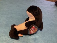 Waves the Orca Whale style 4084 Beanie Baby 1996 TY INC Beanie Babies Mint