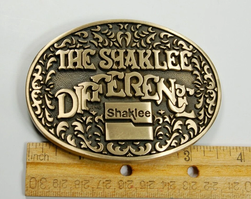 Shaklee Difference Award Design Metals brass belt buckle western - Image 2 of 4
