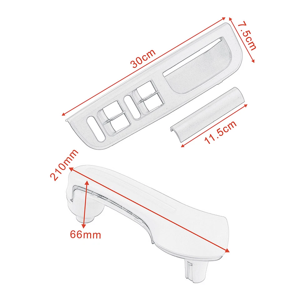 5x Interior Door Grab Handle Cover Switch Bezel For VW Jetta Golf Bora MK4 Black Foto 3 de 4