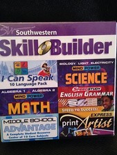 Southwestern Skill Builder Middle School Math Science Print Artist 6 Discs, New