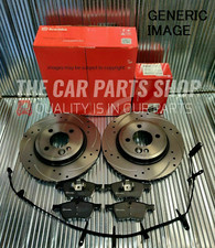 FOR MINI COOPER 2 JCW R56 BREMBO DRILLED GROOVED REAR DISCS 280MM WITH PADS OE