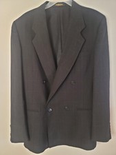 Vintage Evan Picone Wool Blazer Black Button Up Mens 39 Large