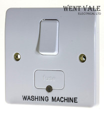 MK Logic Plus  K1040 WHI WM  13a Sw'd F'd Connection Ut Engraved Washing Machine