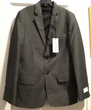 Calvin Klein Boys Two Button Modern Fit Black Blazer Size 14 Regular NWT