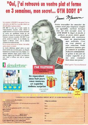 Werbung Advertising 057 1994 Centre Slendertone Gym Body Jeane Manson