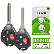 2 For 2007 2008 2009 2010 2011 Toyota Camry Remote Keyless Entry Control Key Fob