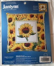 Sunflowers counted cross stitch Pillow kit Roger Janlynn Reinardy