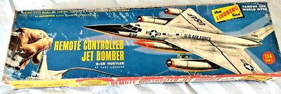 Lindberg- B-58w/remote control- 1/85th-Missing 5 plane & 5 stand parts-RARE-Read
