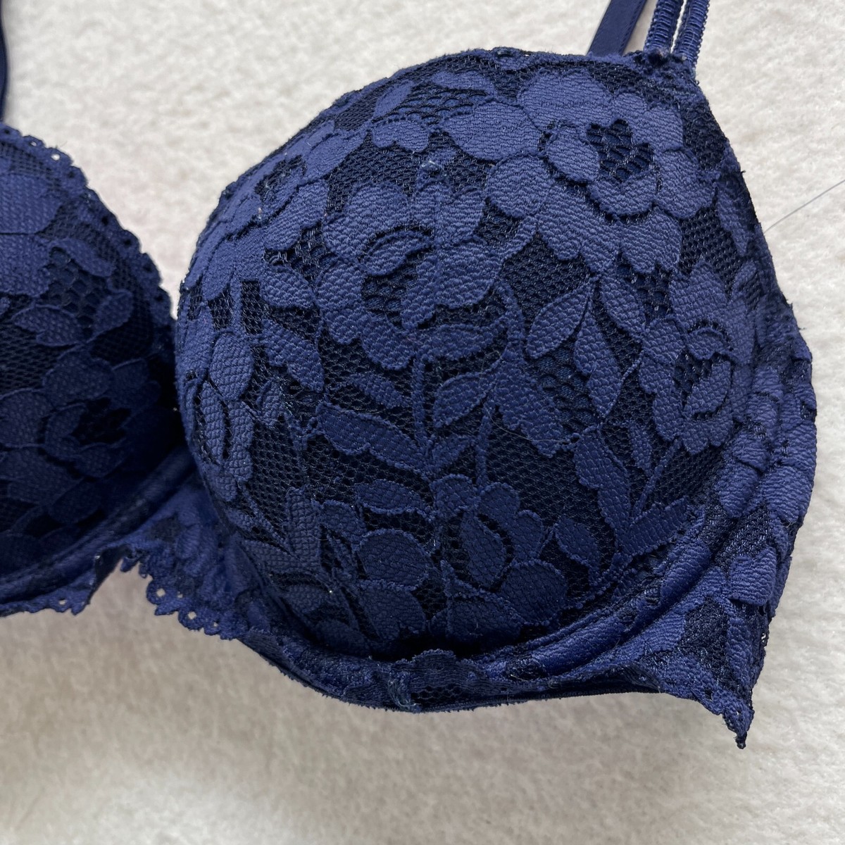 Soutien-gorge Push-Up Victoria’s Secret - Rose Blanc à Fleurs - Taille 32C - Printemps