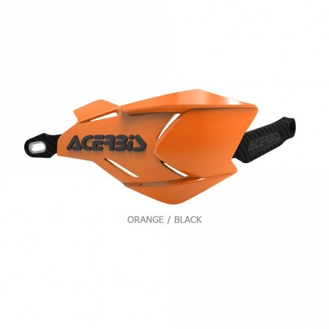 Acerbis X-Factory Handguards (Pair) - w/Universal Fitting Kit (Orange/Black) - Image 8