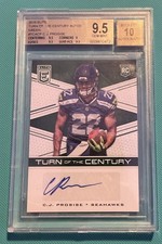 2016 Elite Turn of the Century Autograph Green #TCACP C.J. Prosise Auto BGS 9.5
