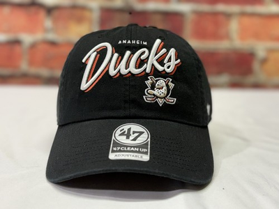 #ad #ad #x27;NEW 47 Brand Anaheim Mighty Ducks Clean Up Black Adjustable Strap Hat Dad Cap $29.95