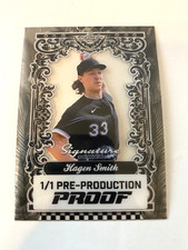 Hagen Smith - 2025 Leaf Signature Series - Black Pre Prod. Proof 1/1 - White Sox