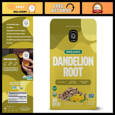 Organic Dandelion Root Loose Tea - Caffeine Free, 16oz Bulk Resealable Bag