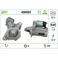 Anlasser Starter 12 V 1,3 Kw 9 ZäHne Valeo FüR U.A. Toyota Auris