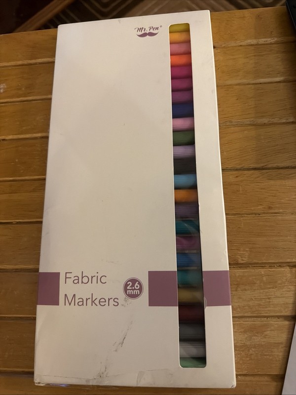 Mr. Pen - 1 pack 24 Permanent Fabric Markers, for Clothes, Shoes Etc.