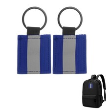 Pendentif Réfléchissant pour Sacs, Vélo, Fauteuil Roulant, Bleu, 2 Pièces