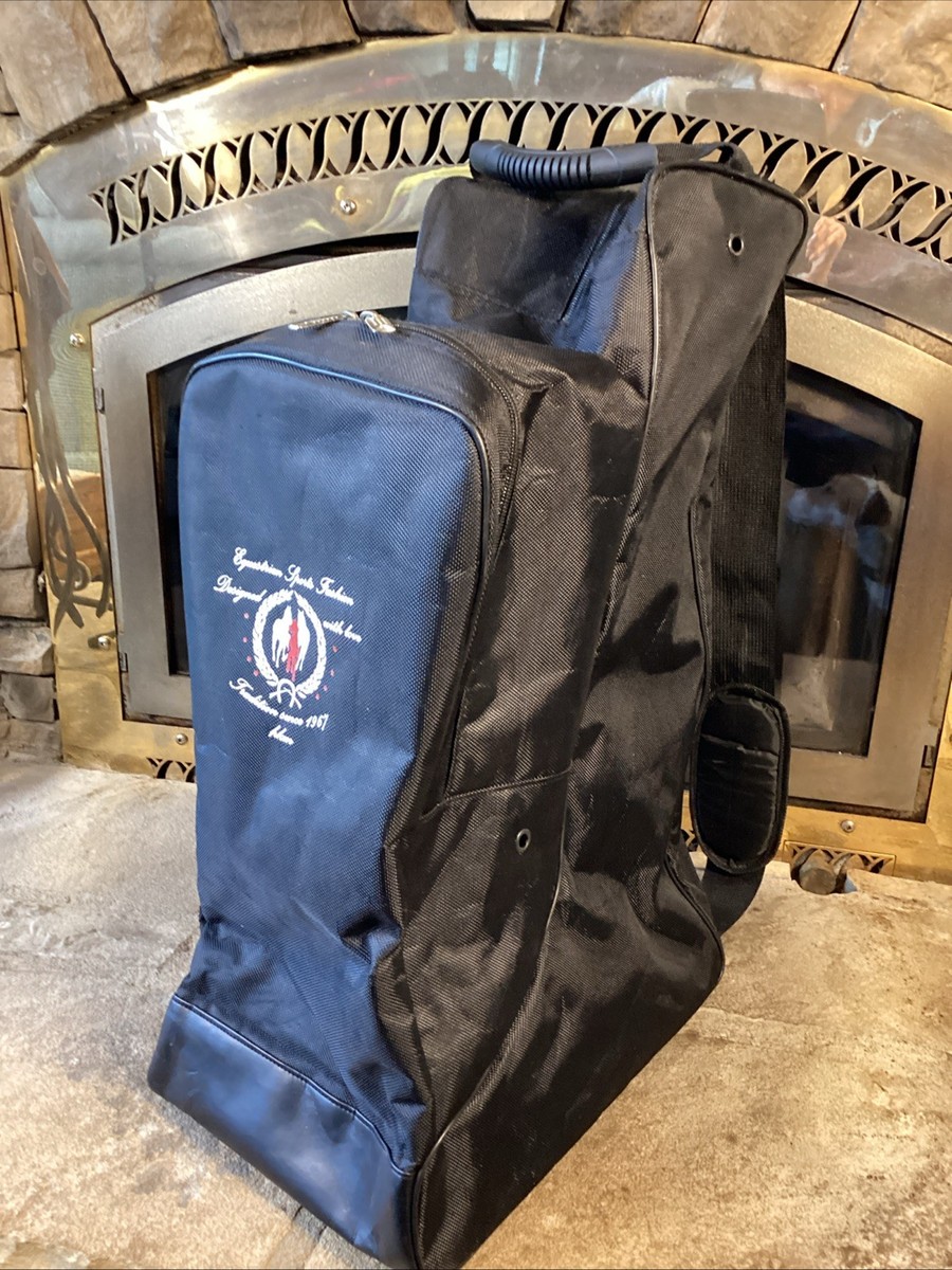HKM Tall Boot Bag Black Padded Helmet Area English Riding