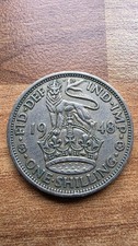 One shilling coin, King George VI, Rare 1948, in Very Good Condition