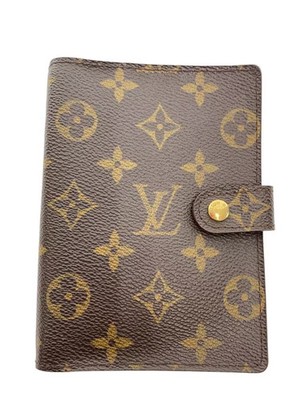 LOUIS VUITTON Agenda PM, Monogram Canvas, PVC, Brown, All-Over Print, Men's