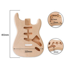 DIY 6 String ST Electric Guitar Kit Unfinish Mohagany Body