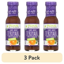 (3 pack) Primal Kitchen Organic No Soy Teriyaki Sauce & Marinade