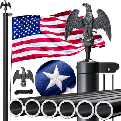 Heavy Duty 20 FT Flag Pole, 100 MPH Wind Resistant, Thick Aerospace Aluminum, In