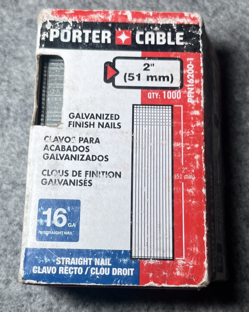 Porter Cable PFN16200-1 16 GA 2" 51 mm Straight Finish Nails