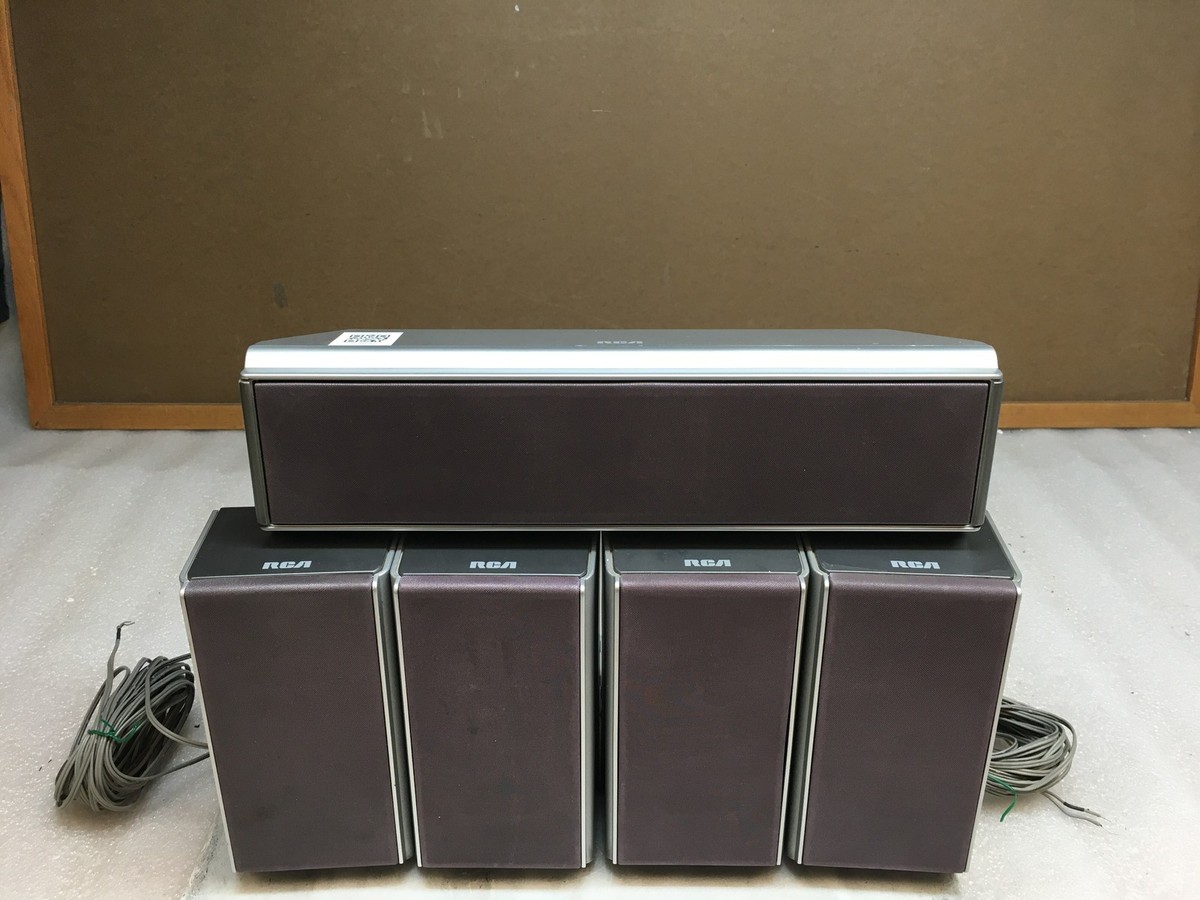 RCA RT2620 Wired Bookshelf Speaker System Front Rear Center