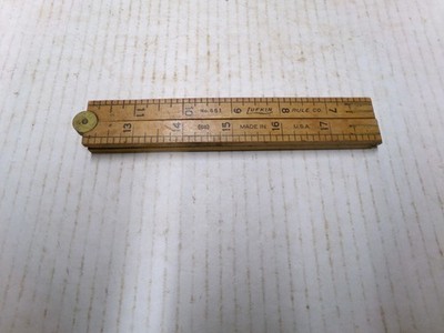 Vintage Lufkin No 651 Boxwood Wooden Folding Rule 2 Foot