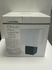 Brown Faux leather table lamp