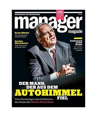 manager magazin 9/2016: Der Mann, der aus dem Autohimmel fiel, Martin Noé