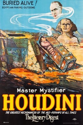 Harry Houdini Buried Alive Egyptian Escape Magic Art Print Poster 16x24