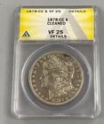 1878 CC Carson City US Morgan Silver $1 ANACS VF25 details cleaned L24847