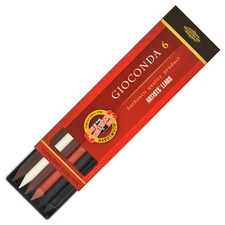 Gioconda 5.6 mm Artist Drawing Leads, Set of 6, 4869/III, Graphite Pencil