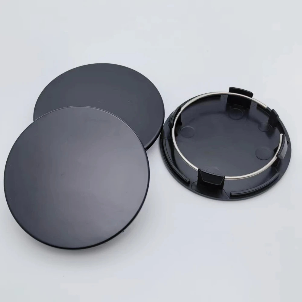 4x 70mm AD/60mm ID nero coprimozzo emblema coprimozzo copricerchio copriruota foto 3